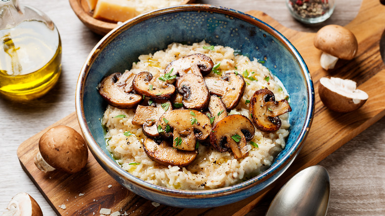 Mushroom and herb risotto