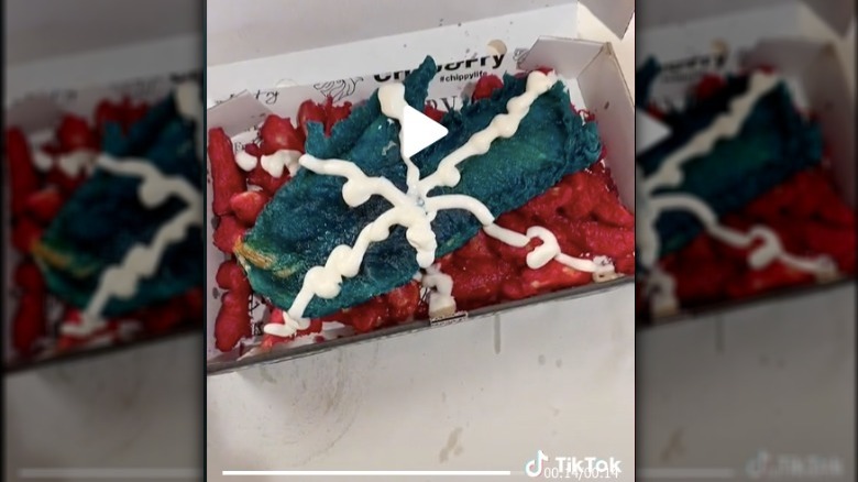 TikTok video showing Welsh fish dish