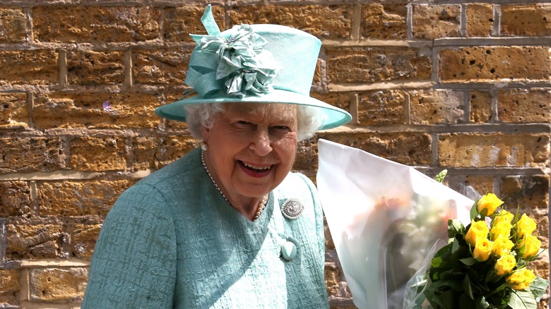 Queen Elizabeth mint green hat