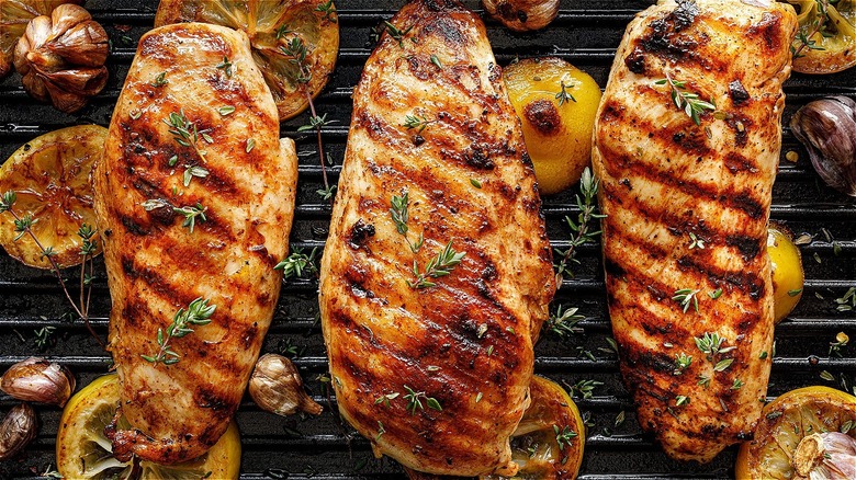 Grilled chicken breasts