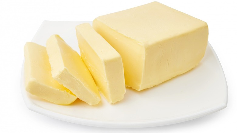 butter cut into slices