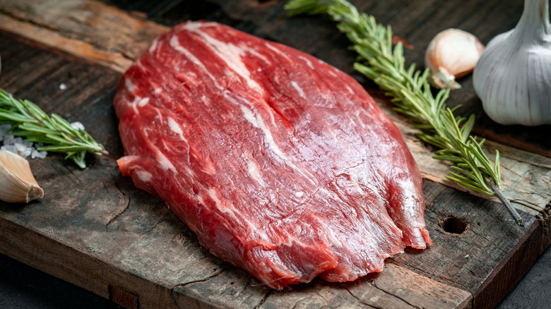 raw flank steak