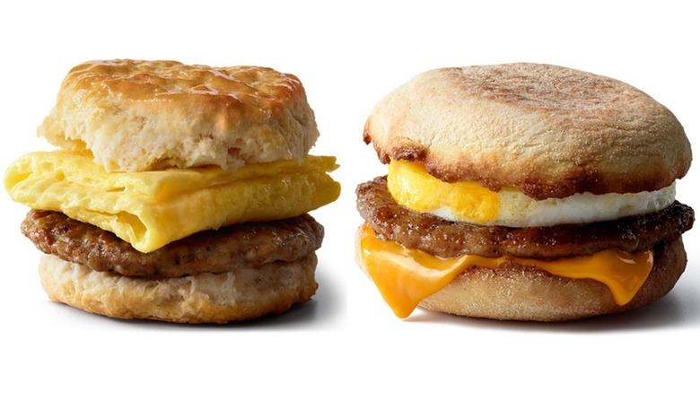 McDonald's breakfast sandwiches