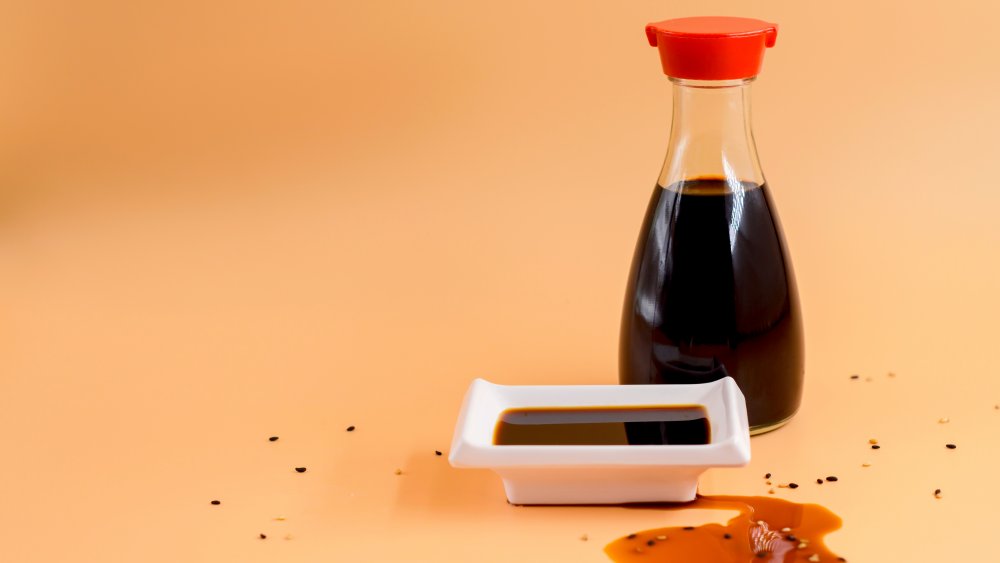 Soy sauce bottle and dipping container