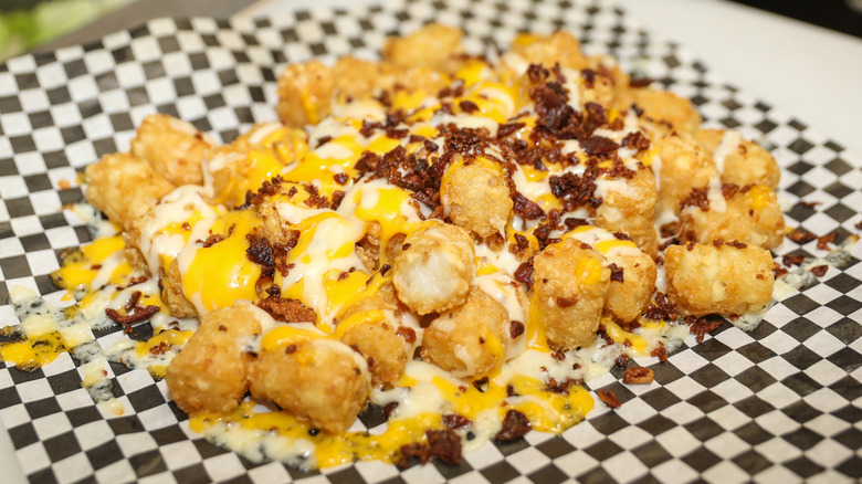 Tater tots with bacon bits