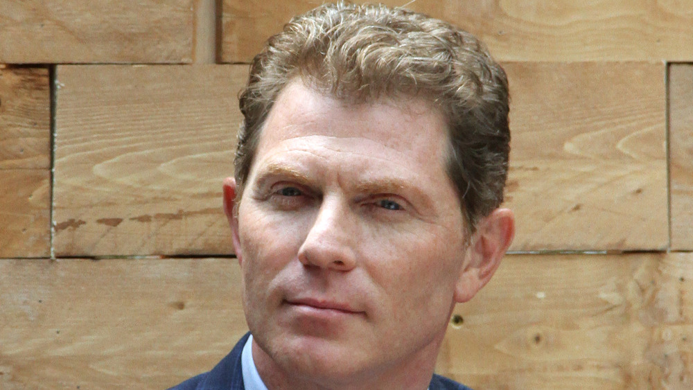 Bobby Flay in a blue jacket