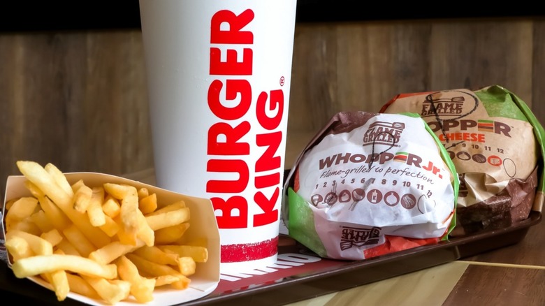 Burger King Whopper Meal with fries and drink
