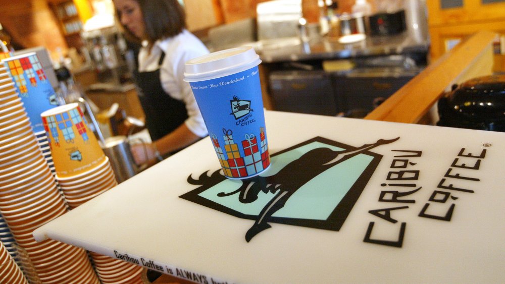 Caribou Coffee employee working