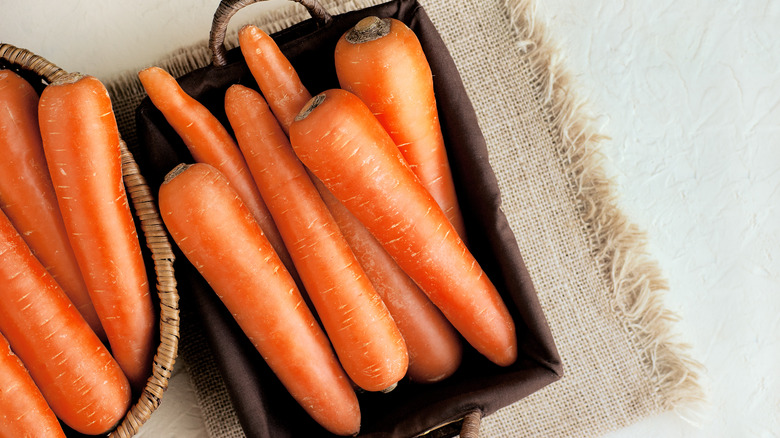 Carrots in baskets