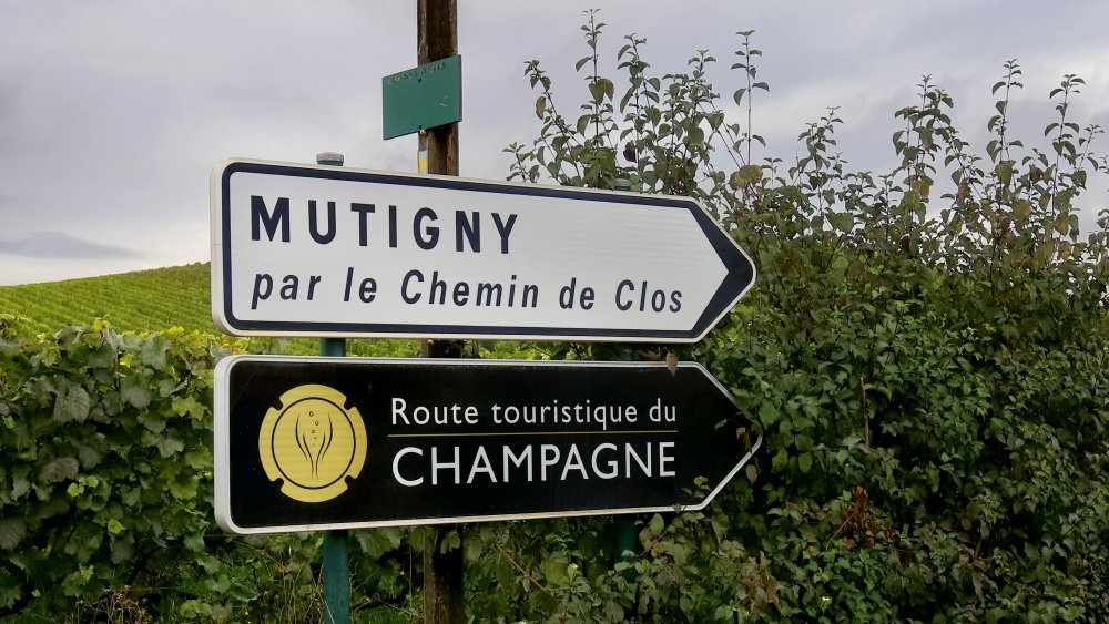 Champagne region tourist sign