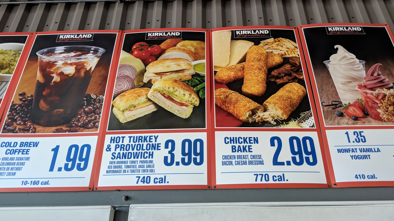 Costco food court menu