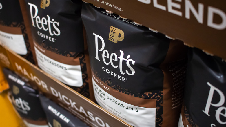 A display of Peet's Coffee