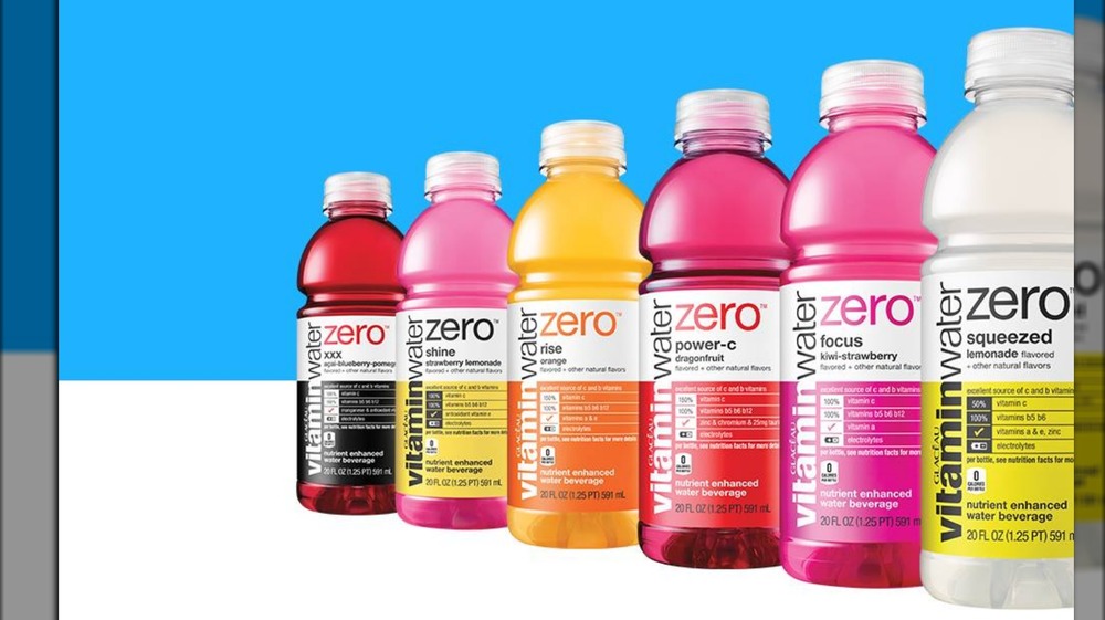 Bottles of VitaminWater Zero