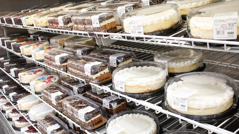 Round and bar shaped cakes at Costco