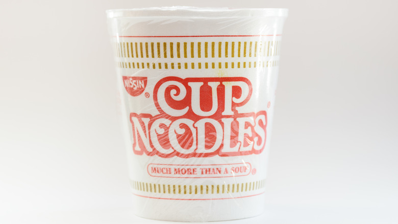 Cup Noodles with white background
