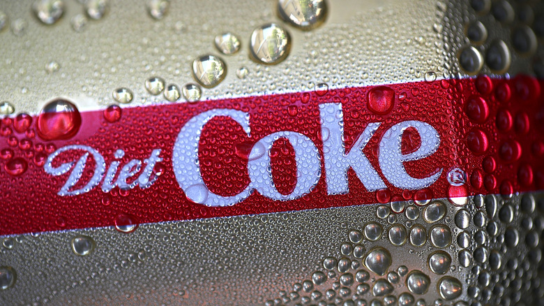 Closeup of Diet Coke