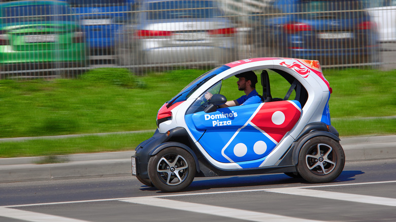 Domino's mini delivery car