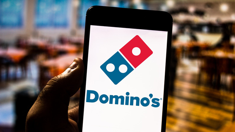 Domino's app on phone