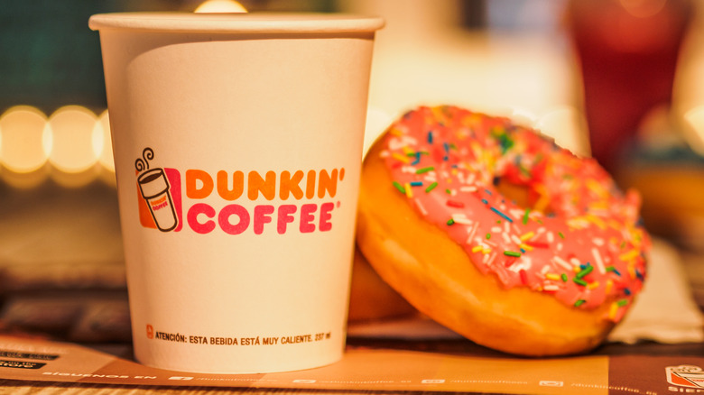 Dunkin' coffee and donut 