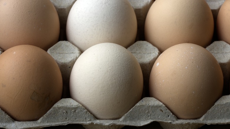 Eggs in a brown carton