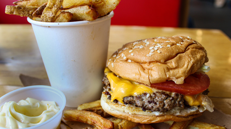 Five Guys burger and fries