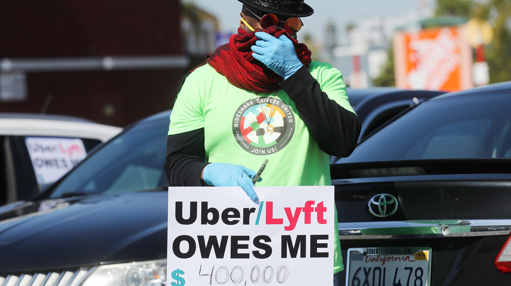 Protesting Uber/Lyft driver