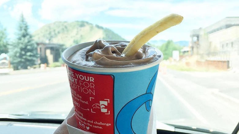 Wendy's cup with french fry