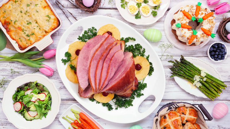 Traditional Easter ham