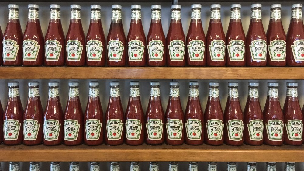 Bottles of Heinz ketchup