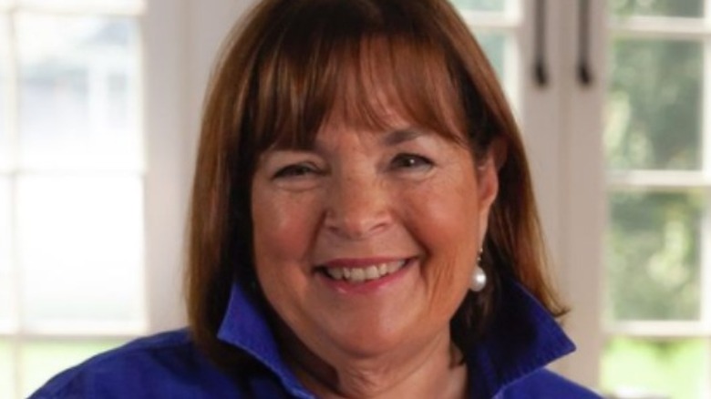 Ina Garten wearing a dark blue button down