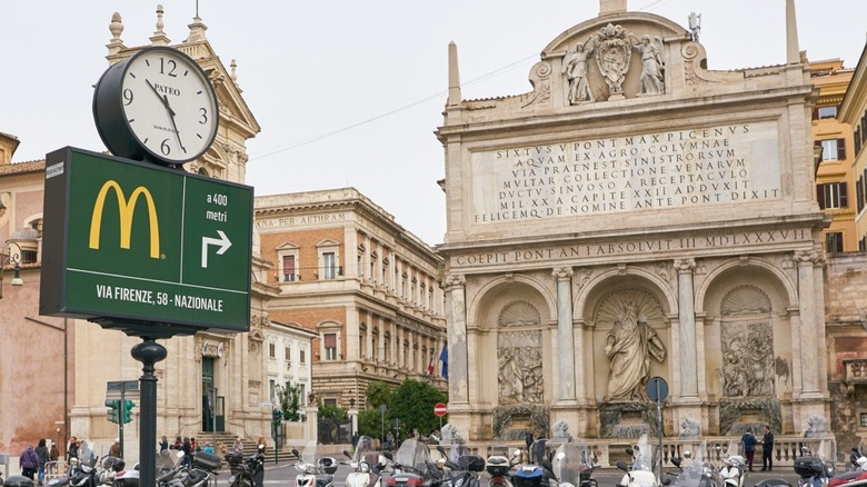 McDonald's sign in Rome