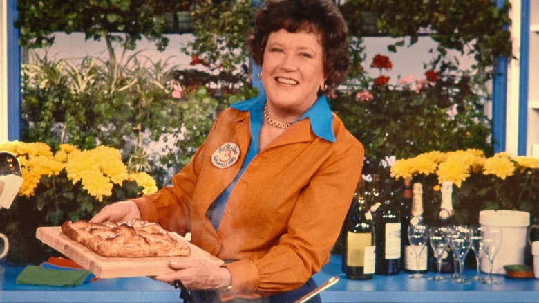 Julia Child in the kitchen