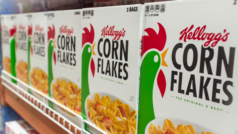 Kellogg's corn flake boxes