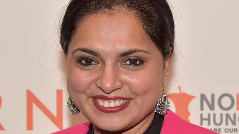 Maneet Chauhan wearing a pink blazer 