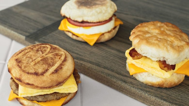 McDonald's breakfast sandwiches