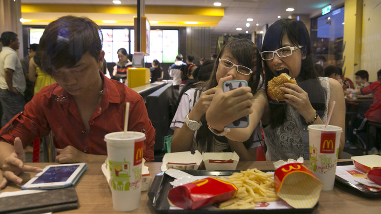 At McDonald's store in Vietnam