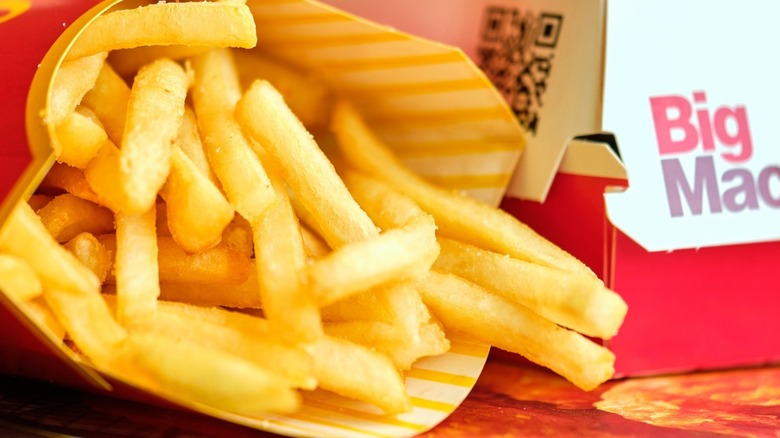 Close up of French fries