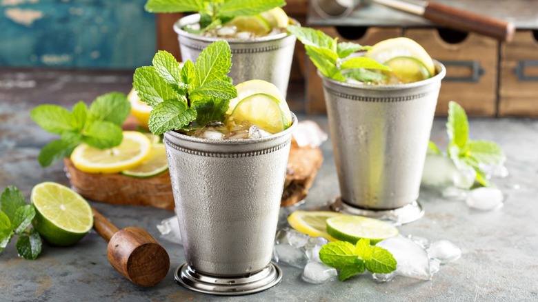 Woodford Reserve Mint Julep in a silver cup