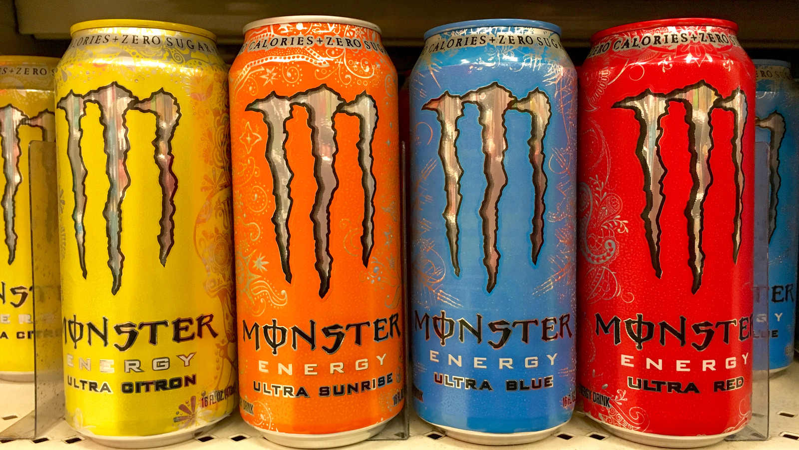 monster energy drink label caffeine