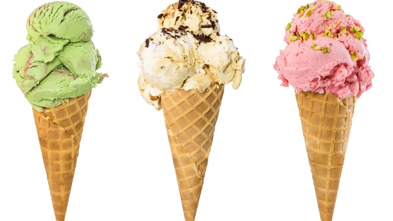 Assorted ice cream cones