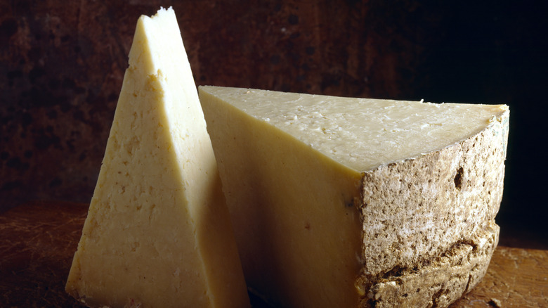 wedge-shaped Salers cheese