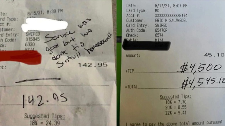 Receipt waiter received 