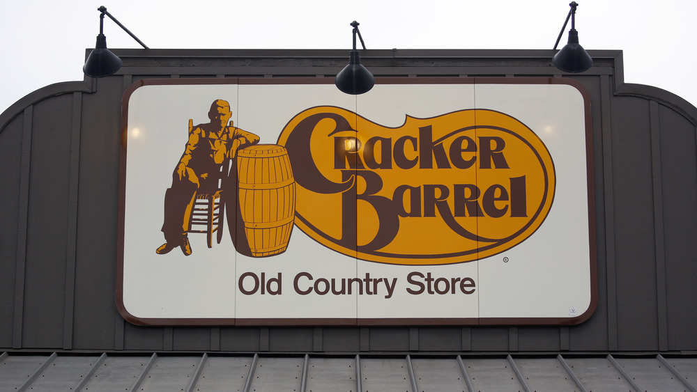 Cracker Barrel logo on the outside of a store