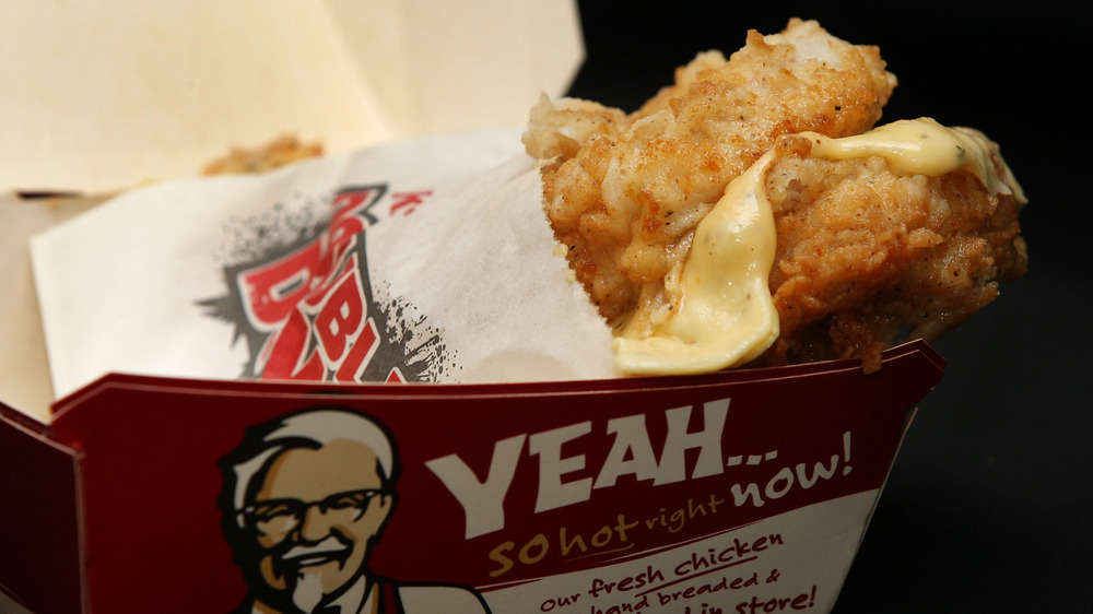 KFC Double Down sandwich in a box