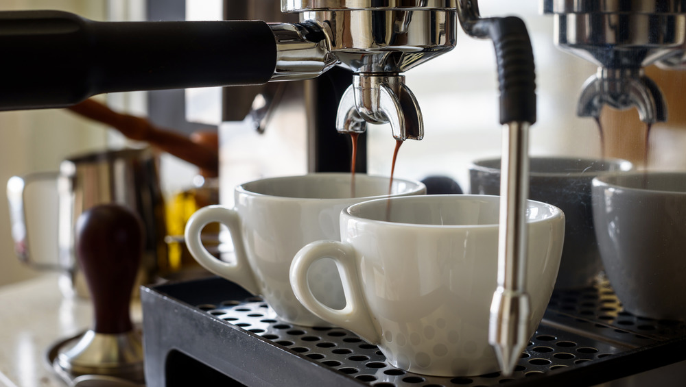 Espresso being made