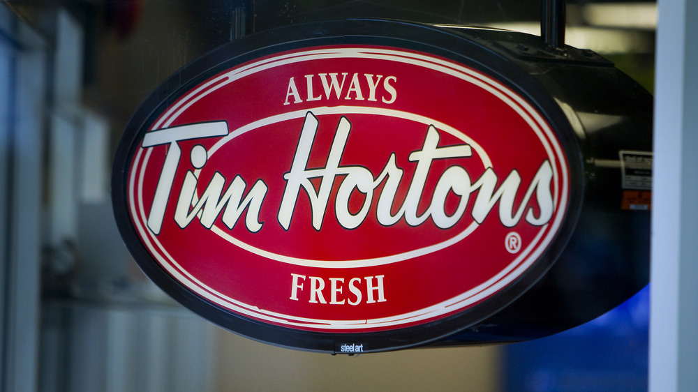 Tim Horton's sign