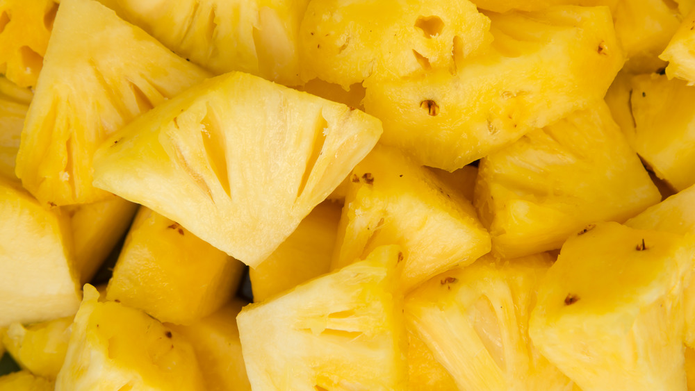 Close up of fresh pineapple