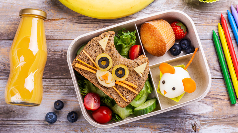 School lunch with cute designs