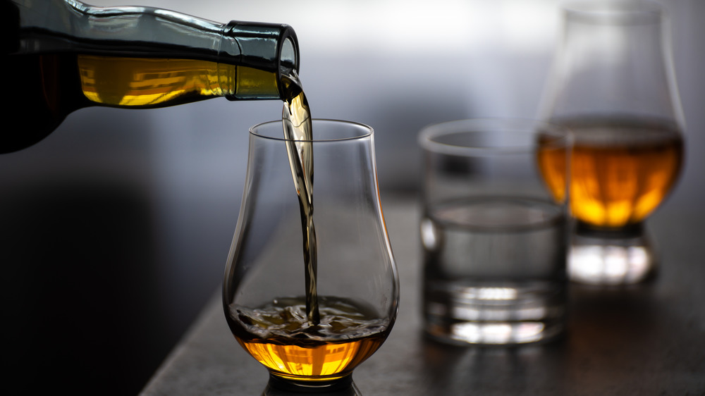 Pouring a glass of Scotch