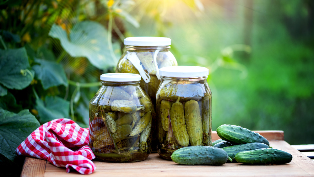 Jars of pickles